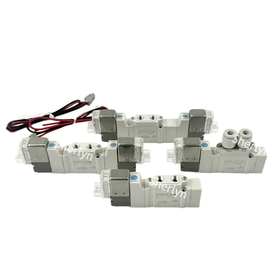 Diseño de unidad única portada en el cuerpo, valor Cv 0,19 para el cilindro de conducción de perforación pequeña a media, SMC SY3120-5LZD-C8 Φ8 válvula de solenoide de entrada, con indicador LED, circuito de protección contra sobretensiones y sobrecarga manual