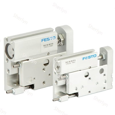 Festo de doble acción 170503 SLF-6-10-P-A cilindro de aire de deslizamiento lineal, 6 × 10 mm cuerpo de aluminio resistente a la corrosión y cojín de extremo elástico para equipos de automatización