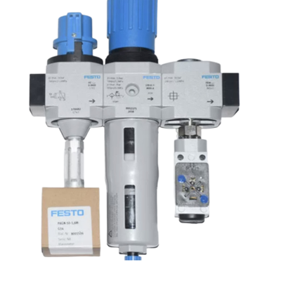 FESTO LF-1/2-D-MAXI 186463 Filtro de aire comprimido de aleación de zinc 40 μm Filtración, drenaje manual, presión de trabajo de 0,5-12 bar