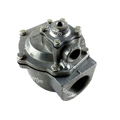 Válvula de chorro de pulso piloto integral G353A048, válvula solenoide de ángulo de 1,5" serie ASCO 353 Cuerpo de aluminio para limpieza de bolsas antipolvo