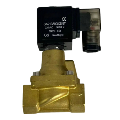 Material del cuerpo de latón Válvula solenoide de 13 mm Tamaño del orificio Ideal para sistemas neumáticos e hidráulicos en automatización industrial
