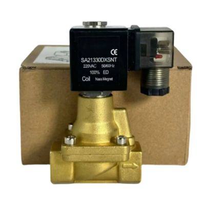 Material del cuerpo de latón Válvula solenoide de 13 mm Tamaño del orificio Ideal para sistemas neumáticos e hidráulicos en automatización industrial