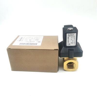 0-10 Bar Resistente a la presión Burkert 00221634 Tipo 6213 Válvula de control del diafragma, sello NBR 20mm Orifício G3/4 Conexión, cuerpo de latón DC24V 8W Adecuado para -10 ~ 80 ° C Equipo automático