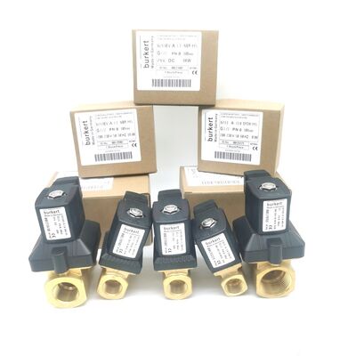DC24V 8W Válvula de diafragma genuina Burkert 00221630 6213 NC, rosca interna G3/4 Junta NBR con orificio de flujo 20, carcasa de latón para sistema de tuberías de -10 ℃ ~ 80 ℃ 0-10 bar