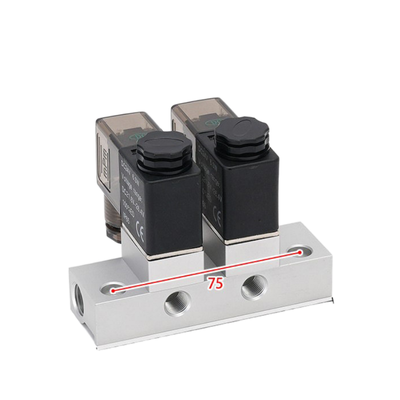 Colector de válvula solenoide 2V025-06-2F de 1 entrada y 2 salidas y 2V025-06-3F de 1 entrada y 3 salidas CC 12 V/24 V CA 110 V/220 V
