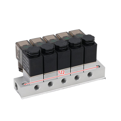 1-Inlet-5-Outlet 2V025-06-5F Manifold de válvula de solenoide y 2V025-06-4F 1-Inlet-4-Outlet FKM Anillo de sellado