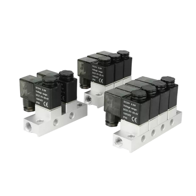 1-Inlet-8-Outlet 2V025-06-8F Válvula solenoide Manifold y 2V025-06-10F 1-Inlet-10-Outlet FKM Anillo de sellado de entrada de aire de múltiples posiciones