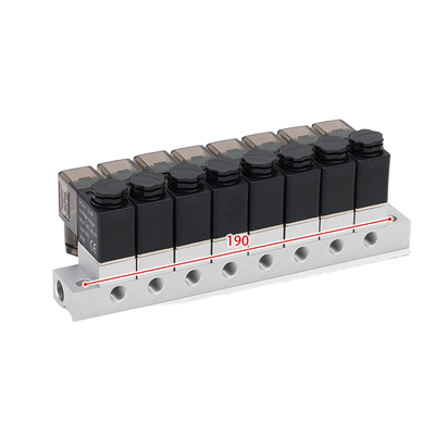 1-Inlet-8-Outlet 2V025-06-8F Válvula solenoide Manifold y 2V025-06-10F 1-Inlet-10-Outlet FKM Anillo de sellado de entrada de aire de múltiples posiciones