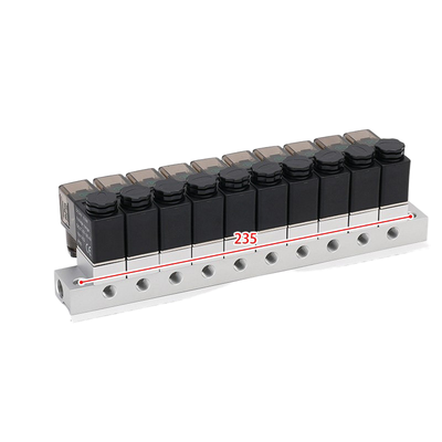 1-Inlet-8-Outlet 2V025-06-8F Válvula solenoide Manifold y 2V025-06-10F 1-Inlet-10-Outlet FKM Anillo de sellado de entrada de aire de múltiples posiciones
