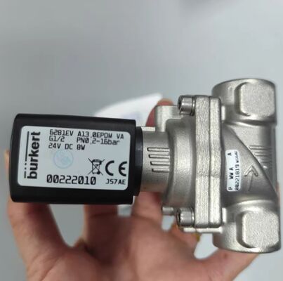 "00322529 '00322530 '00322531 Burkert válvula de solenoide tipo 6281 G1/4 2/2 cerrada normalmente Acero inoxidable AC24V 8W
