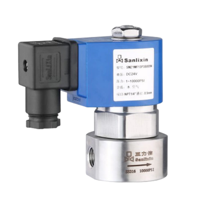 H4S005B01-AC-110 PEEK Material de sellado 1/8''Tamaño del puerto 110VAC 2 Dirección NC válvula de solenoide de alta presión