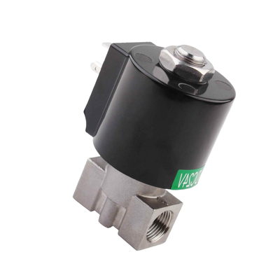 8.7AAS010B Tamaño del orificio 1 mm válvula de solenoide neumática 24VAC Voltado 3/8 1/4 3/8 Tamaño del puerto Material de sellado PTFE