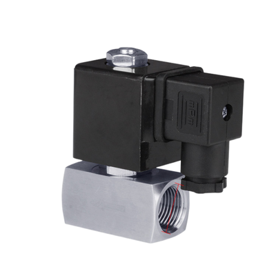 SH-15ES PTFE Material de sellado de 2 vías normalmente cerrado de 15 mm Tamaño del orificio 1/2 Tamaño del puerto Válvula de solenoide neumático de 6 a 160 bar 220VAC