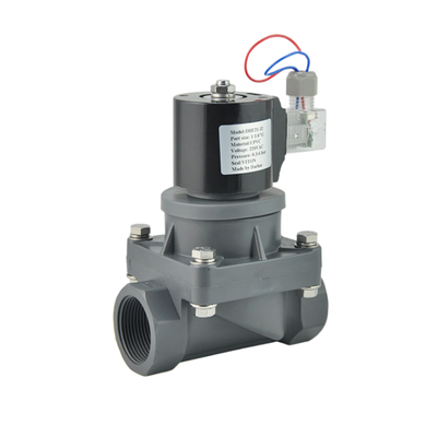 Material del cuerpo de CPVC Tamaño del puerto 1'' FF1C25B25 Válvula de agua Material del sello FKM Tamaño del orificio 25 mm 2/2 vías NC