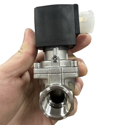 Módulo de válvula solenoide Burkert 6281 G1 1/4 hembra 2/2 NC 25.0 Orificio Construcción de acero inoxidable Sellado FKM Control manual incorporado DC24V/AC220V 00323979 00323980 00323982 00323984