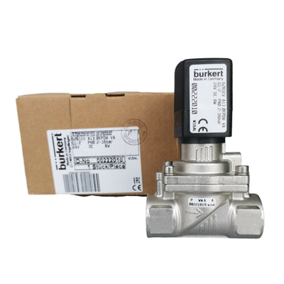 Módulo de control de fluidos industrial Burkert 6281 con rosca hembra G2, 2/2 NC, orificio de gran caudal de 40.0, juego de sellado EPDM, bobina de acero inoxidable de 8W, compatible con alimentación CC/CA 00222028 00222029 00222031