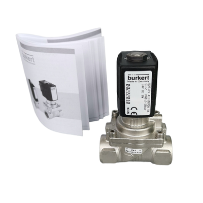 Unidad de control de fluidos Burkert 6281 de apertura normal con rosca hembra G3/4, 2/2 NA, orificio grande de 20.0, junta FKM antienvejecimiento, acero inoxidable 00228390 00228391 00228392