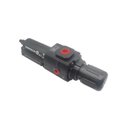 NORGREN B73G‐2GK‐QD1‐RMG B73G‐2AK‐QD1‐RMN Regulador de filtros combinados neumáticos de alta eficiencia Separación de aceite y agua Puerto de calibración de flujo completo Adecuado para maquinaria textil y circuitos de control de prueba neumáticos