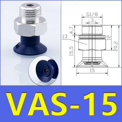 FESTO VAS15 Taza de aspiración al vacío Blanco Silicón Negro NBR Azul NBR para la automatización industrial Equipo de manipulación de materiales neumáticos