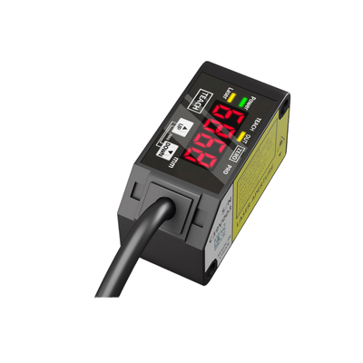 Sensor de desplazamiento láser HG-C1100 Distancia central de 100 mm Rango de medición de ±35 mm Repetibilidad de 70 µm IP67 Salida NPN PNP de 12-24 V CC Señal analógica de 0-5 V 4-20 mA