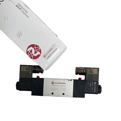 Válvula Solenoide de Enclavamiento Doble G3/8 NORGREN VCB22C511A-AC213L 24VDC Válvula Direccional Neumática 5/2 para Sistema Transportador 1800 L/min Caudal