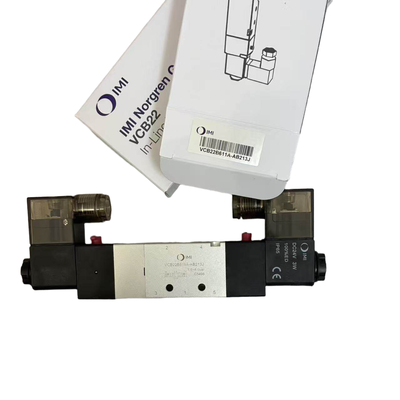 5/3 Válvula de solenoide central cerrada NORGREN VCB22B611A-AB213J G1/4 24VDC Válvula de posicionamiento de solenoide doble para sujeción flotante 5 Puerto 3 Posición