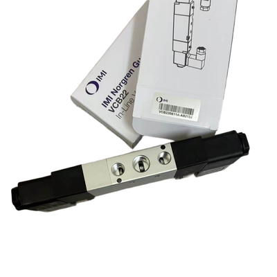 5/3 Válvula de solenoide central cerrada NORGREN VCB22B611A-AB213J G1/4 24VDC Válvula de posicionamiento de solenoide doble para sujeción flotante 5 Puerto 3 Posición