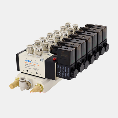 Kit de válvula solenoide de control neumático Airtac 4V310-10, 2 3 4 5 6 estaciones, anulación manual para depuración, respuesta rápida, unidad de válvula neumática de gran flujo