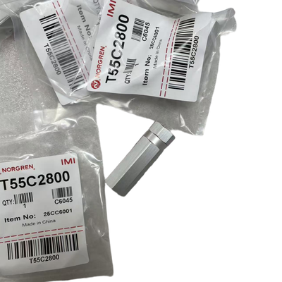Válvula de retención neumática compacta T55C2800 IMI Norgren G1/4 BSPP Rosca Ligera Válvula antirretorno para circuito neumático de robot