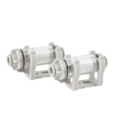 Filtro de succión de aire en línea compacto SMC ZFC100-04 serie ZFC 10µm Elemento filtrante reemplazable Ajuste de un toque Protege el generador de vacío y el circuito de automatización neumática