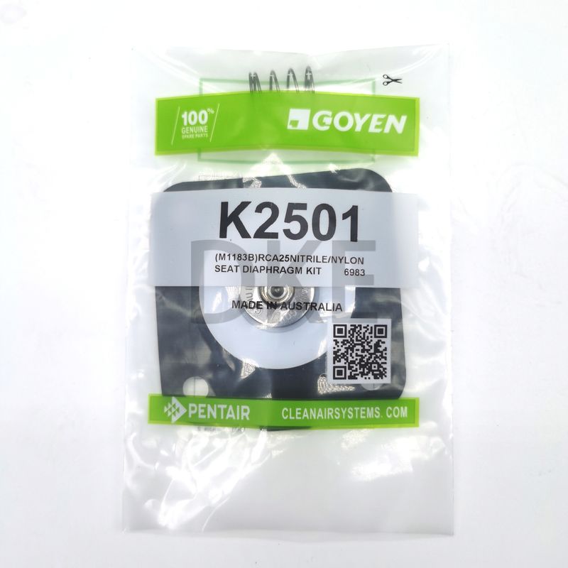 K2501 (M1183B) Diafragma de válvula de pulso de Goyen CA25 RCA25 Modelo de válvula DD, FS, MM, serie T