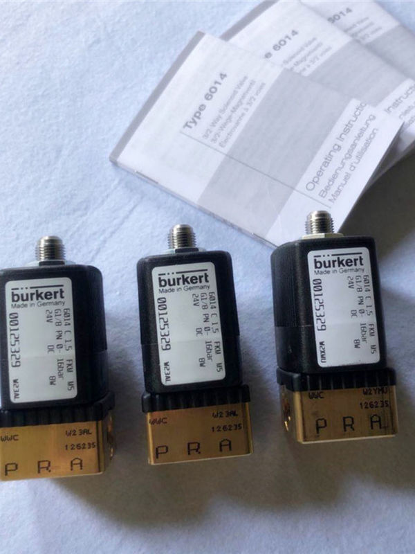 Burkert 00125329 3/2 Válvula de solenoide de vía 16 Bar 24v Normalmente cerrada G1/8