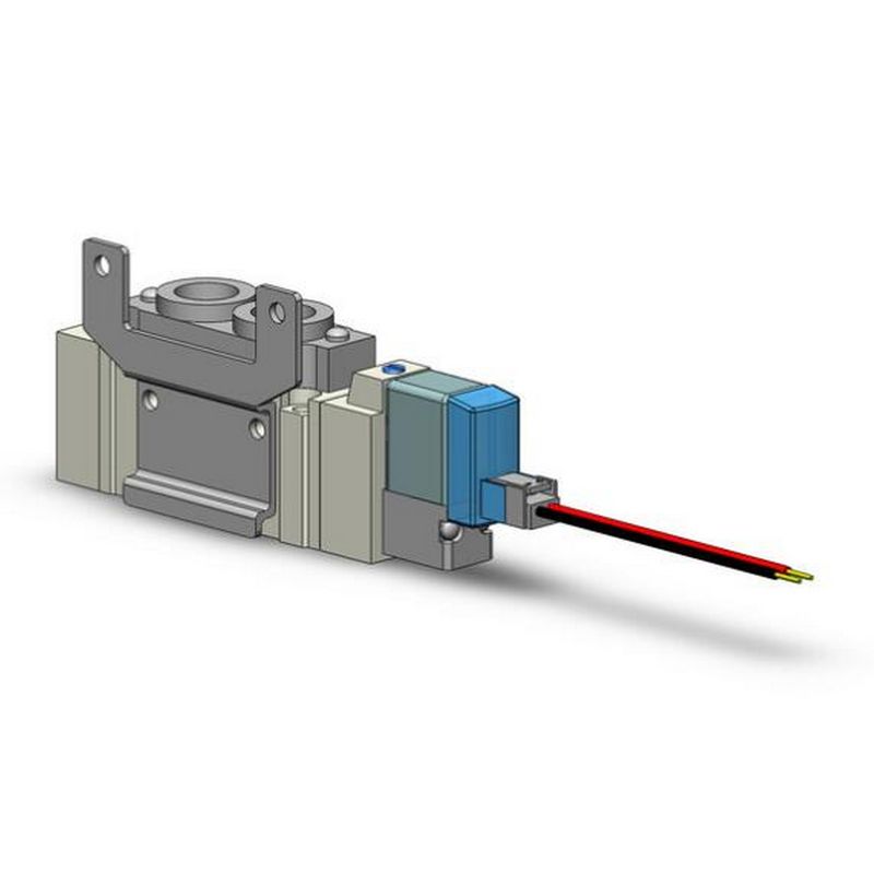 Conjunto de válvulas solenoides SMC de 5 puertos a prueba de polvo para aplicaciones de alimentos y bebidas