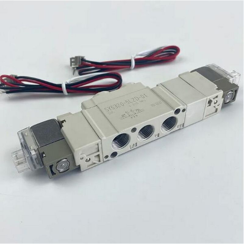 SMC SY5220-5LZD-01 DC24V Tamaño de puerto 1/8 Tubo de hilo de válvula de solenoide neumático 2 Posición Doble