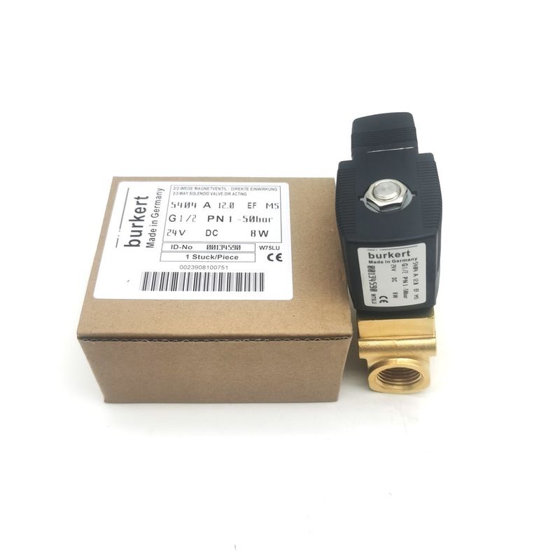Burkert 00132865 AC24V Válvula de solenoide de acción directa G1/8 6014 C Normalmente cerrado 0~25bar 3/2 Dirección Cuerpo de latón