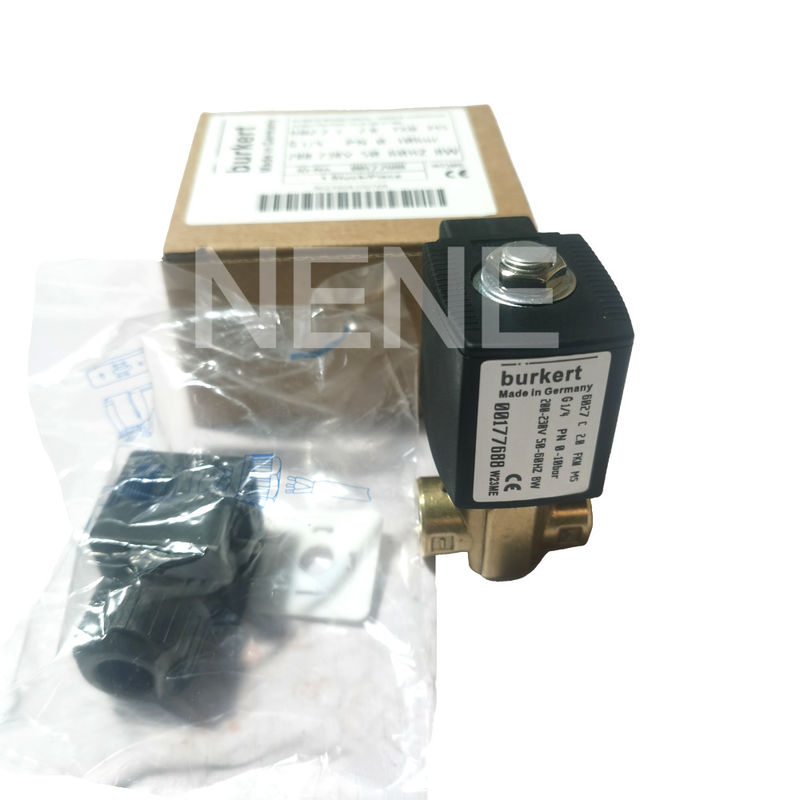 Válvula de solenoide Burkert 00134241 6013 Tipo de acción directa G1/8-Inch 2.5 Agujero de flujo FKM Cuerpo de válvula de latón sellado 24VAC 8W 0~16bar
