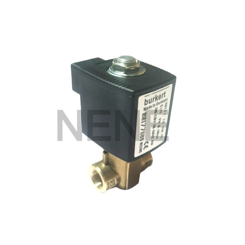 Burkert Solenoide 6013 Tipo de acción directa 00134243 2/2 Normalmente cerrado G1/8 pulgadas 2.5 Agujero de flujo FKM Sello 220VAC 8W 0~16bar