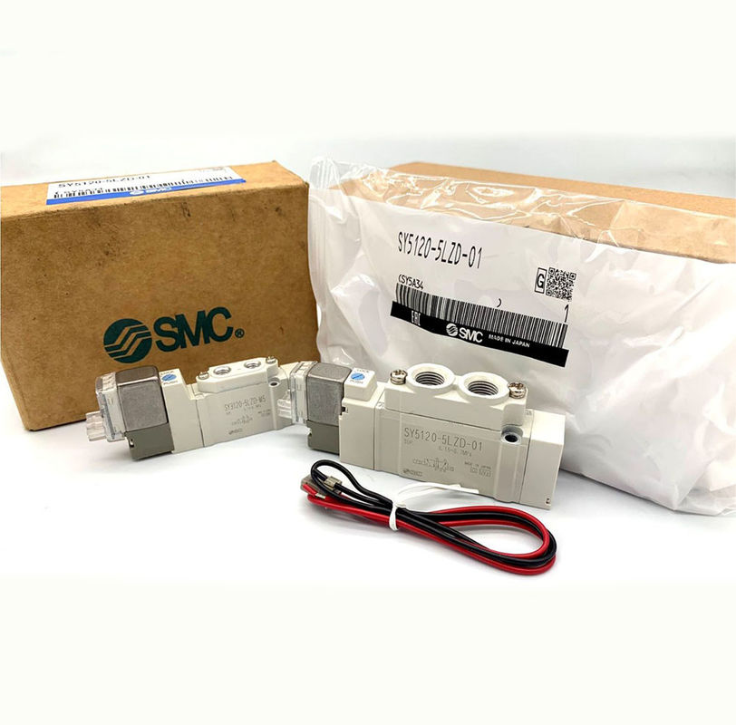 Las válvulas solenoides SMC de 5 puertos con sello blando SY5220-6LZD-01 SY5220-5LZD-C6 SY5220-5LZD