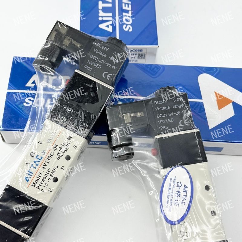 5 Dirección 3 Posición 4V130E-06 Válvula de solenoide con cuerpo de aleación de aluminio