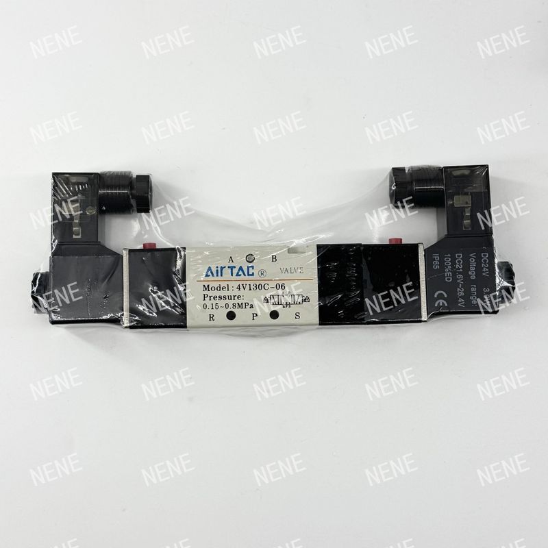 Válvula electromagnética 4V130P-06 AIRTAC para el control de aire preciso en el rango de presión de 0,15 a 0,8 MPa