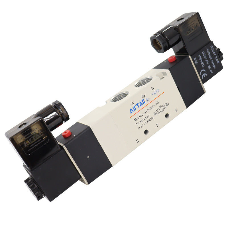 Airtac 4V330C-08 DC24V 4V330C-10 AC220V Válvula de aire solenoide ((5/2,5/3 manera) - 4V330C08B