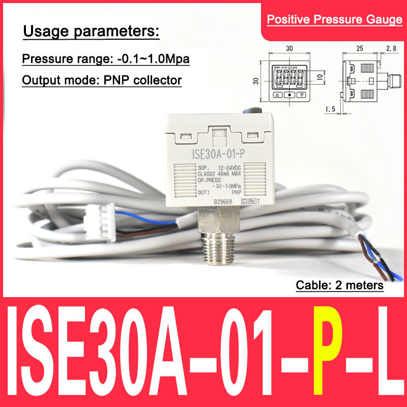 ISE30A-01-P ISE30A-01-P-L Medidor de presión digital SMC tipo P de presión positiva