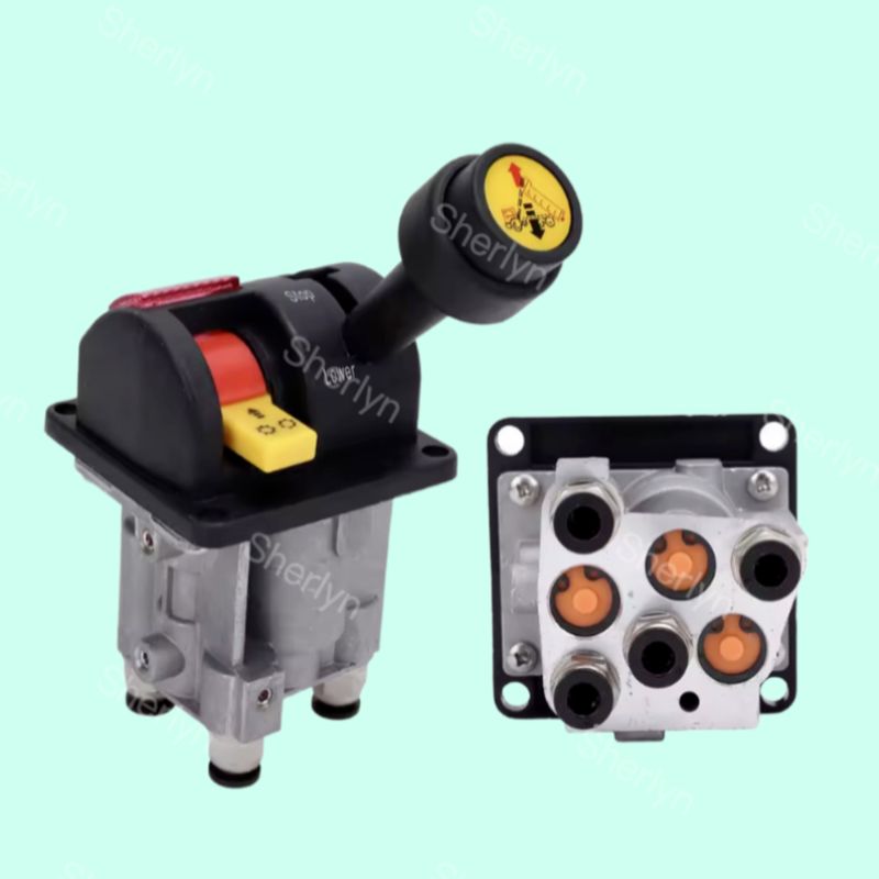 BKQF34-B 14750650H Válvula de mango de goma para camión volquete de 4 orificios M6 Bloqueado Válvula de control hidráulica para camión volquete ﻿