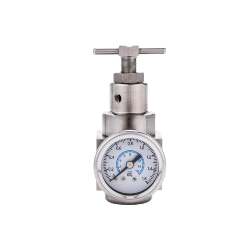SR400 3/8” 1/2” Regulador de filtro neumático lubricador de acero inoxidable con rosca, válvula reguladora de presión