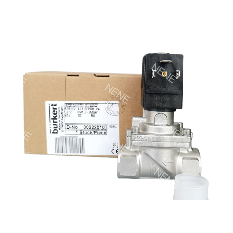 Válvula de solenoide Burkert de grado industrial 6281 con sello EPDM y voltaje de funcionamiento de 230 V/UC