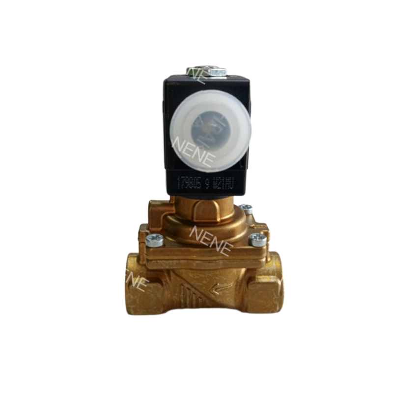 Válvula de solenoide Burkert 00221859 6281 G1 1/4 2/2 Normalmente cerrada 25.0 Agujero de flujo NBR Cuerpo de válvula de latón sellado DC24V 8W 0.2-16bar -10~+80 °C