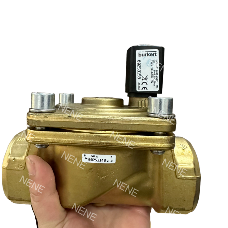 00221856 6281 Tipo G1 2/2 Normalmente cerrado 25.0 Agujero de flujo NBR Cuerpo de válvula de latón sellado DC24V 8W 0.2-16bar -10~+80 °C Burkert