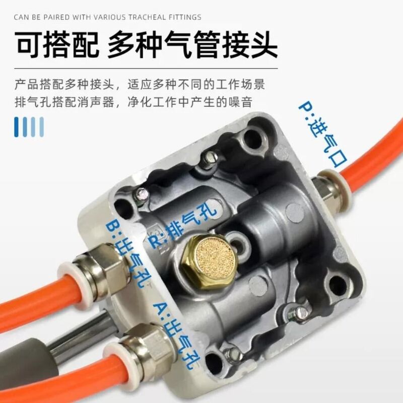 Válvula de rotación neumática Vh322-02 Pneumática de dos posiciones (1/4) 4 Agujero de fondo Vh322-03 3/8