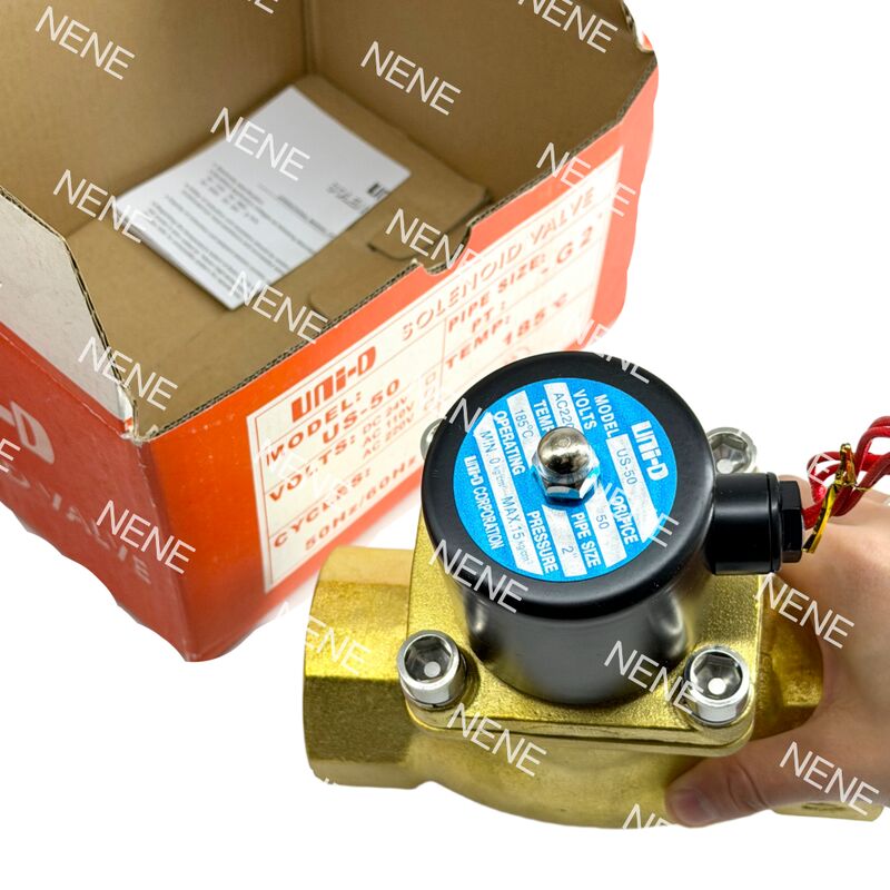 Válvula Solenoide Neumática US-50 UNID Latón 2" ORIFICIO 50 mm 2 Pulgadas -5°C ~ 185°C