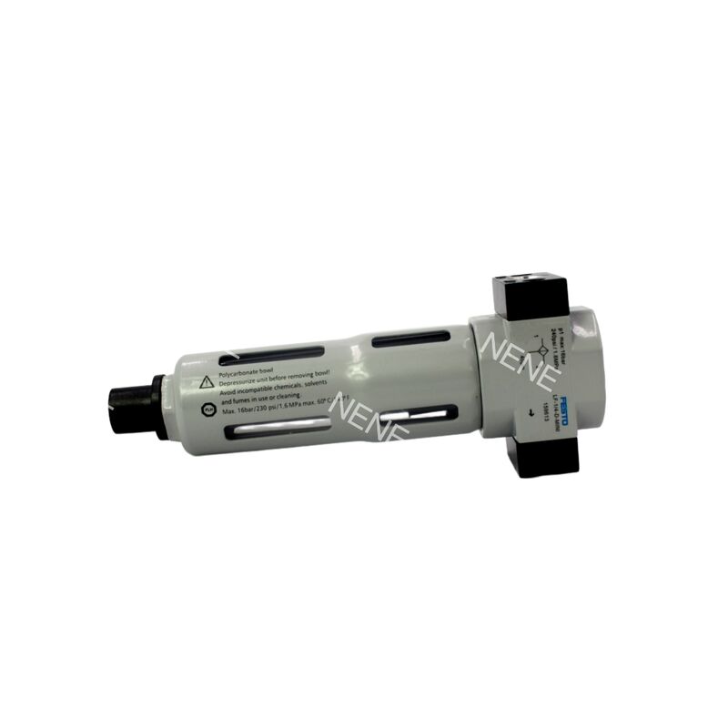159612 Festo LF-1/8-D-MINI Filtro de aire comprimido Casilla de aleación de zinc Protector de tazón de metal Filtro sinterizado G1/8 Puerto 0,5-12 bar 40 μm Drenaje manual
